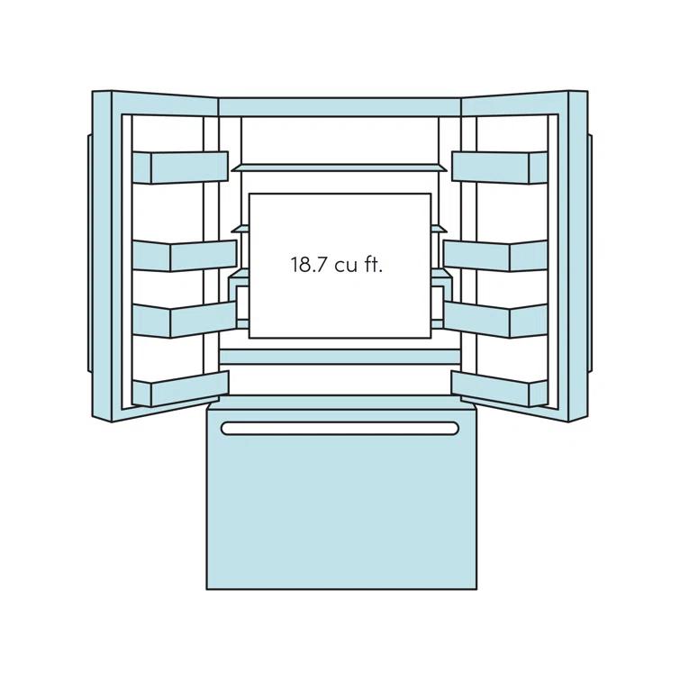 GE Appliances 35.75" Energy Star® French Door 27.8 Cu. Ft. Refrigerator GFE28GMKES