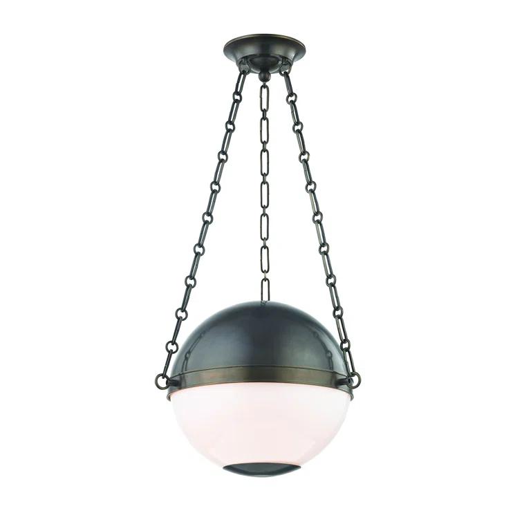 Aerin Round Pendant Light - Distressed Bronze / Small