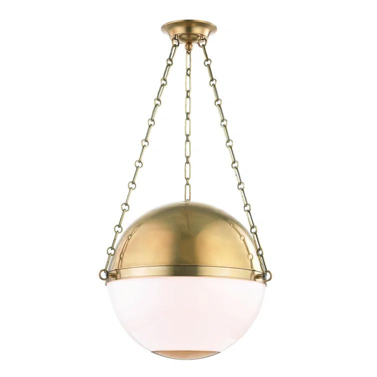 Aerin Round Pendant Light - Aged Brass / Large