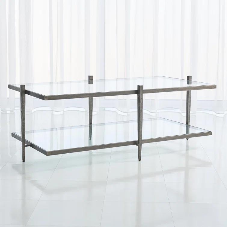 Global Views Laforge Cocktail Table-Natural Iron