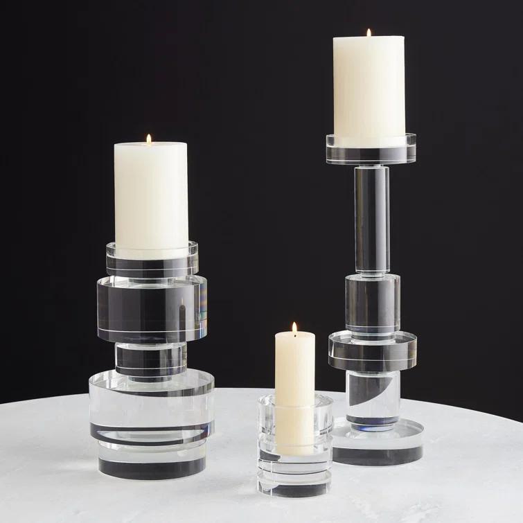 Global Views Brilliant Round Pillar Holder-Sm