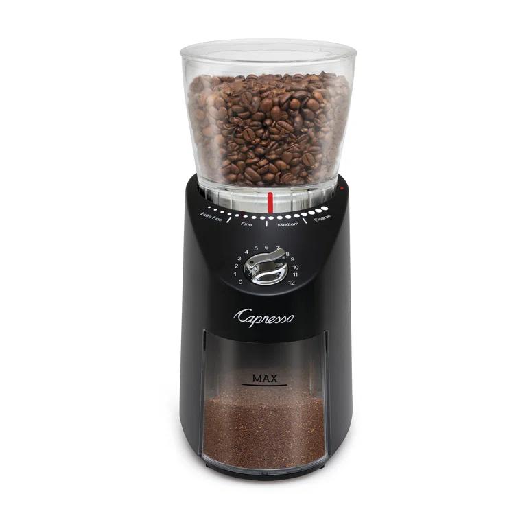 Capresso ® Infinity Plus Black Conical Burr Grinder