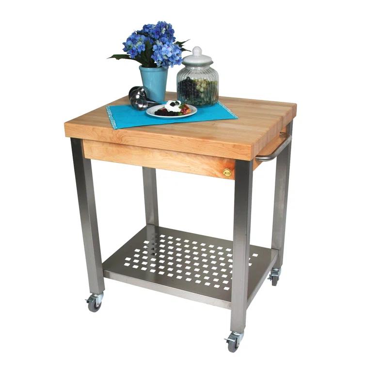 John Boos Cucina Prep Table with Butcher Block Top