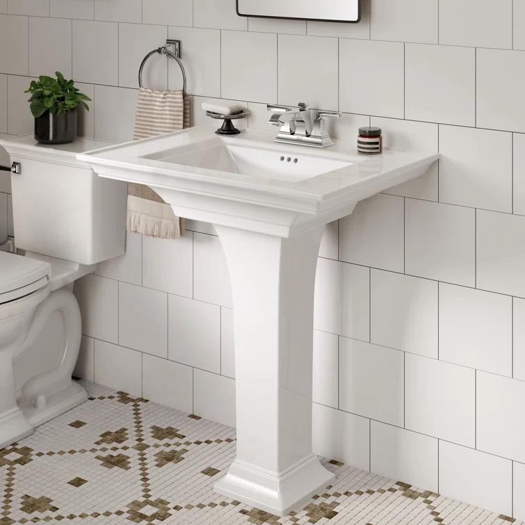American Standard Town 22.5'' White Ceramic Rectangular Bathroom Sink with Overflow