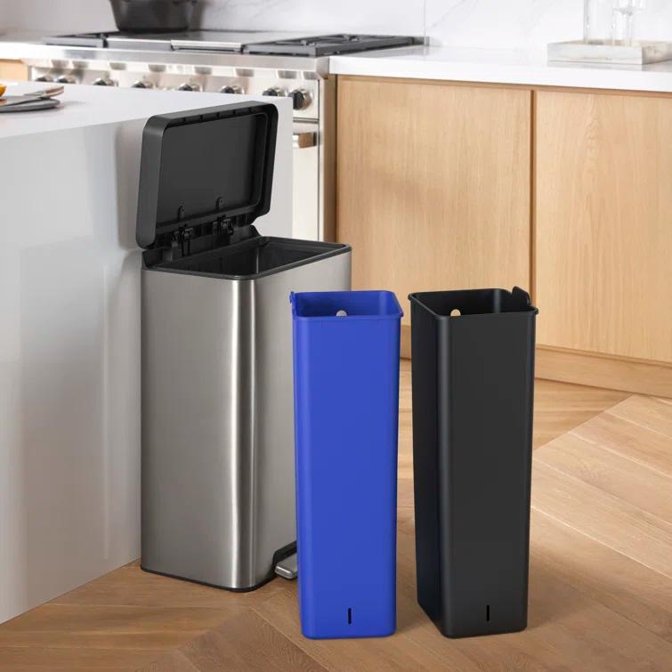 Kohler ® Dual-Compartment Stainless Steel Step Trash Can