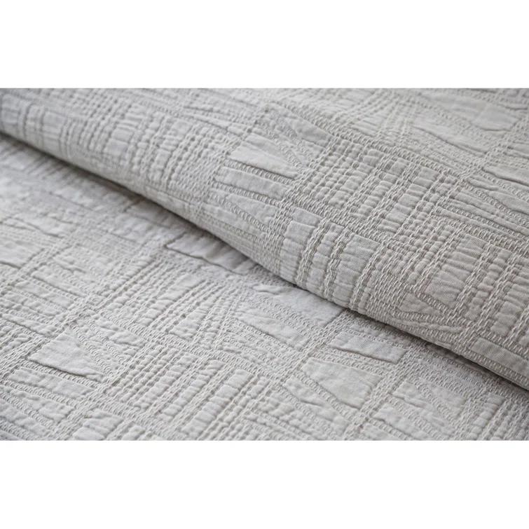 Harbour Cotton Matelassé Coverlet by Pom Pom at Home - Taupe / Twin
