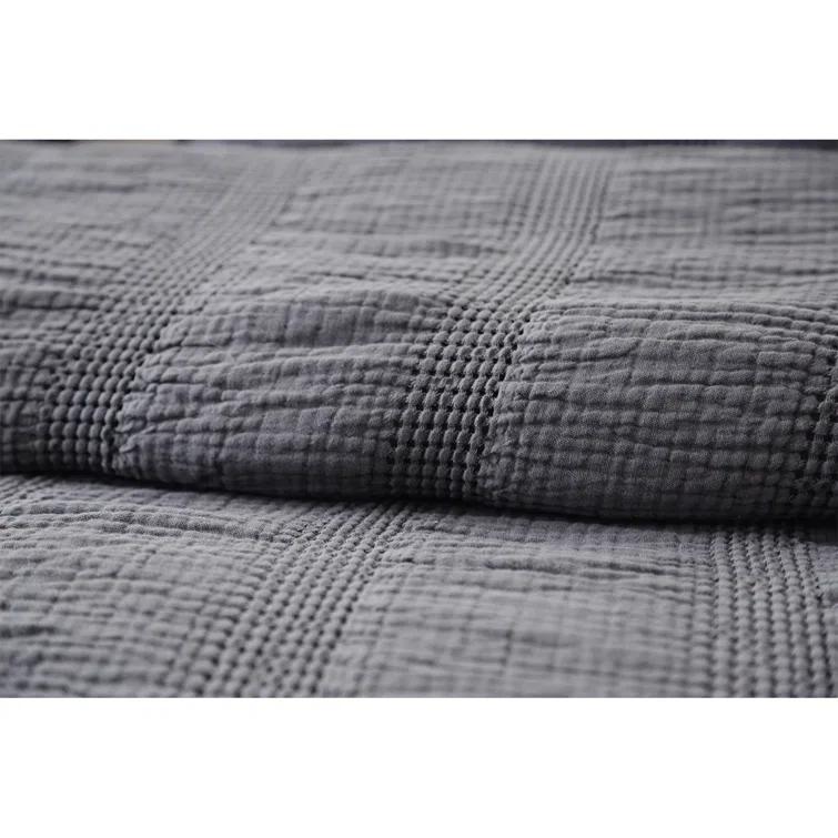 Harbour Cotton Matelassé Coverlet by Pom Pom at Home - Taupe / Twin