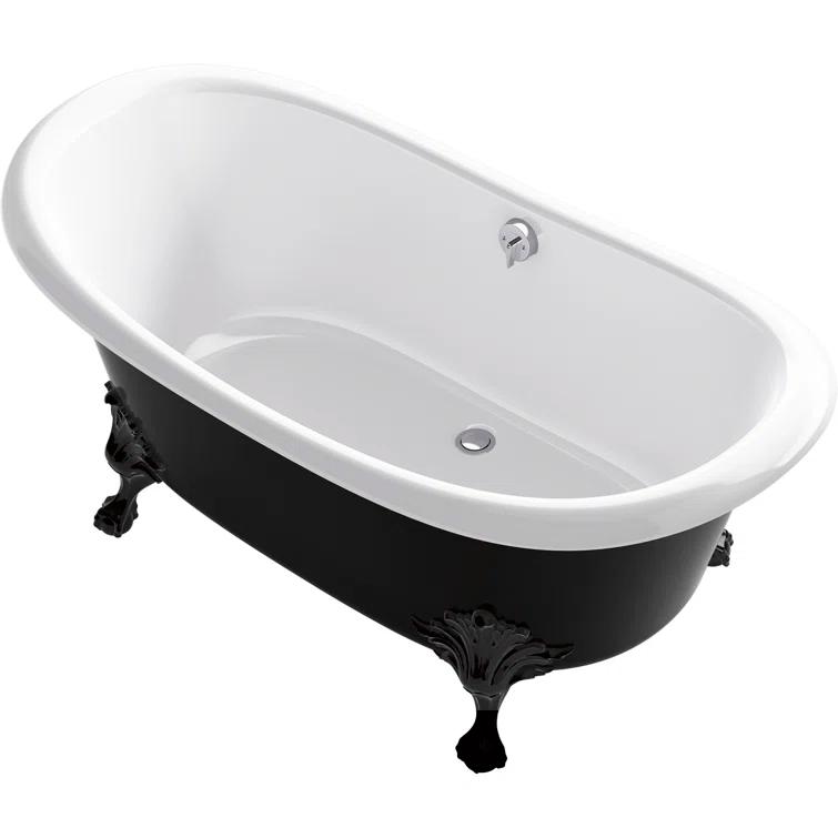 Artifacts® 66" x 33" Freestanding Bath with Iron Black Exterior