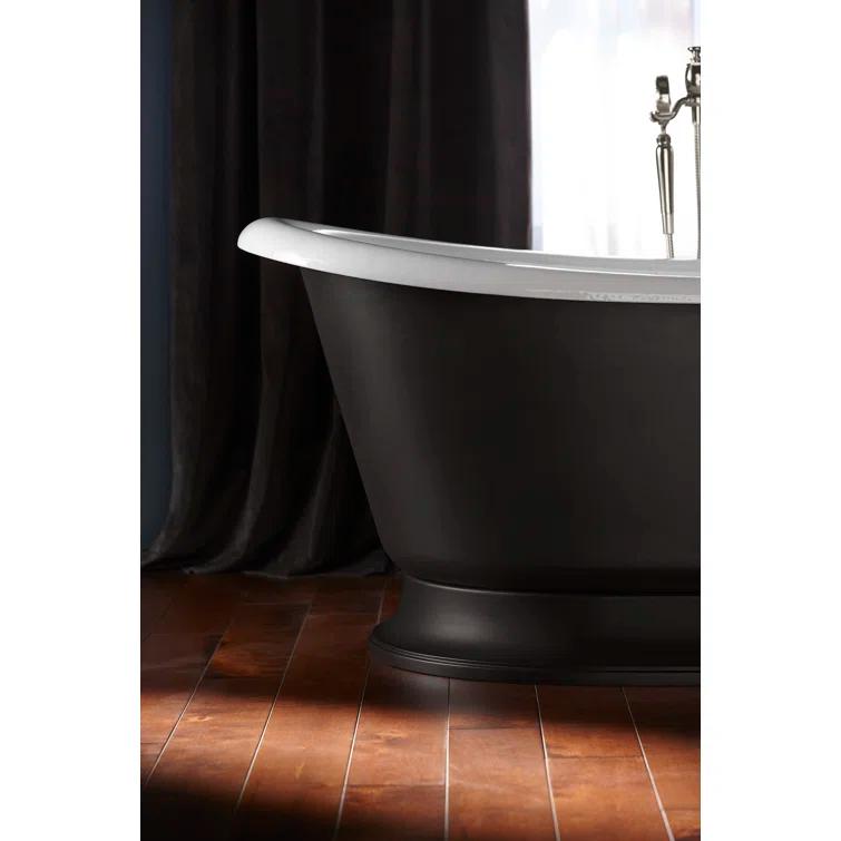 Artifacts® 66" x 33" Freestanding Bath with Iron Black Exterior