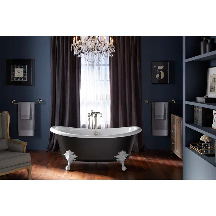 Artifacts® 66" x 33" Freestanding Bath with Iron Black Exterior