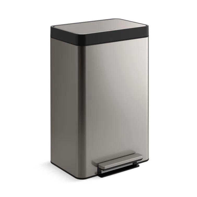 Kohler ® Dual-Compartment Stainless Steel Step Trash Can
