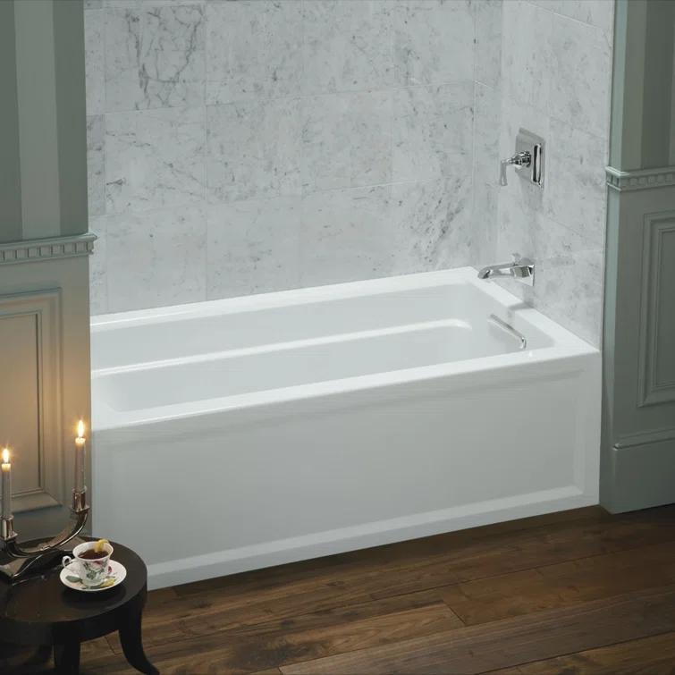 Archer® 60" x 32" Acrylic Alcove Soaking Bathtub with Comfort Depth
