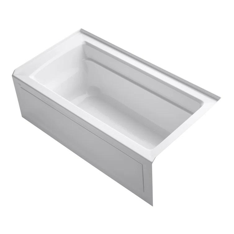 Archer® 60" x 32" Acrylic Alcove Soaking Bathtub with Comfort Depth