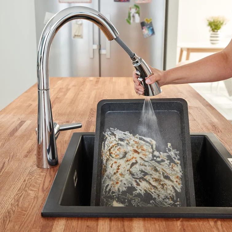ZEDRA Single-Handle Pull Down Triple Spray Bar Faucet 1.75 GPM