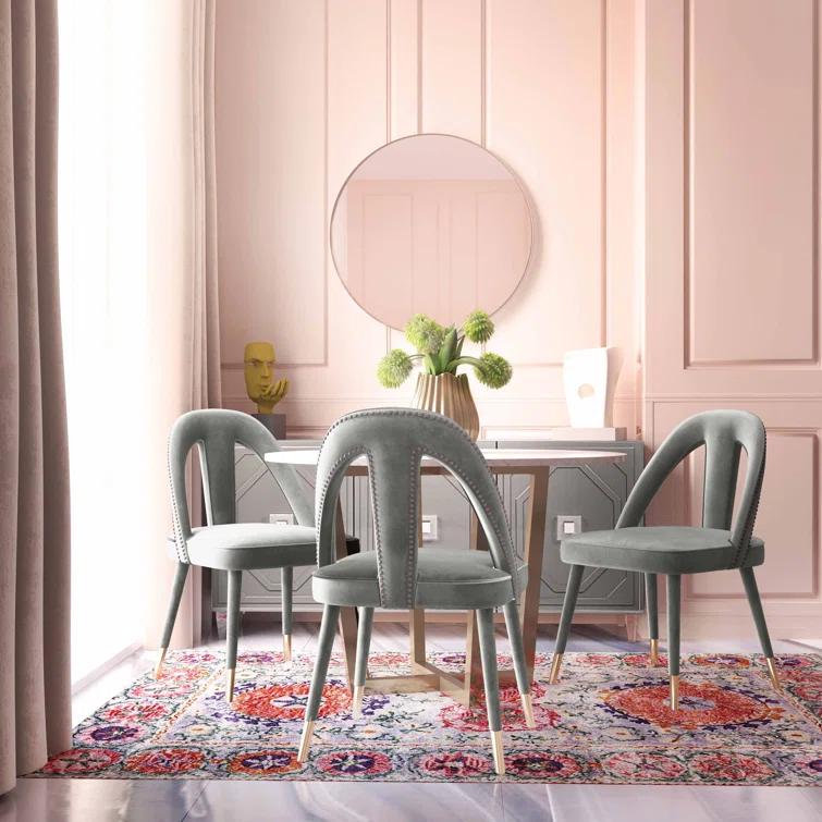 Petra 19.3'' H Velvet Upholstered Side Chair