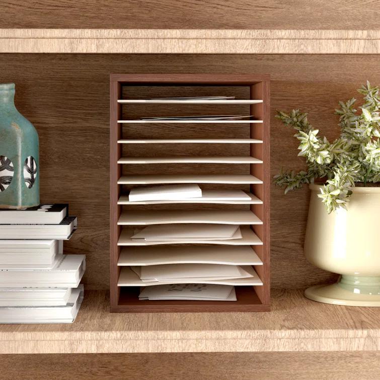 Literature Desktop Organizer With 11 Compartments