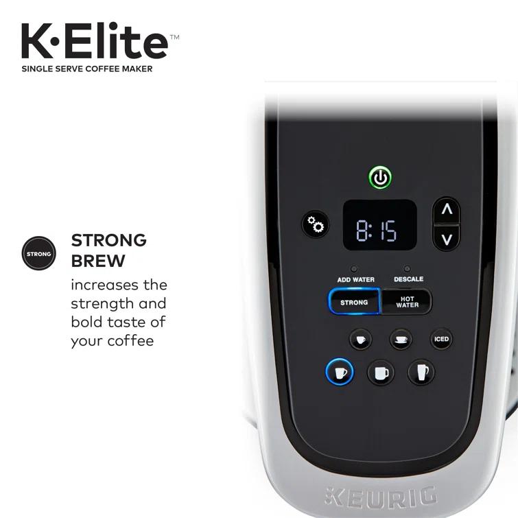 Keurig K-Elite Single-Serve K-Cup Pod Coffee Maker with Iced Coffee Setting and Strength Control