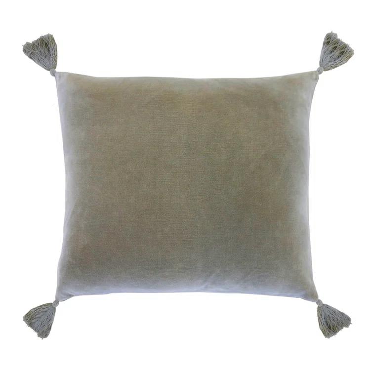 Bianca Velvet Pillow by Pom Pom at Home - Sage / Square