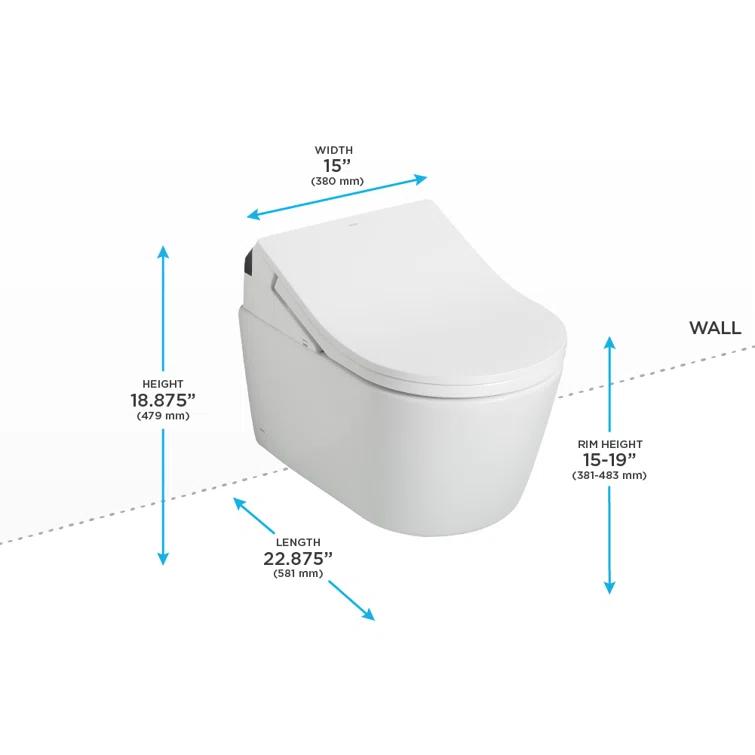 Washlet® Dual-Flush Elongated Wall-Mounted with High Efficiency Flush (Seat Included)