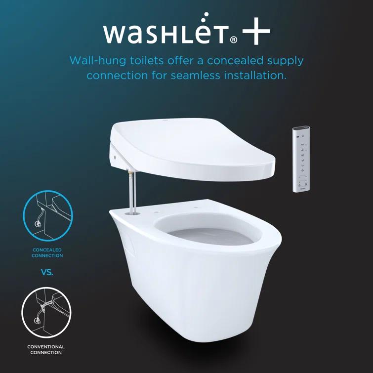 Washlet® Dual-Flush Elongated Wall-Mounted with High Efficiency Flush (Seat Included)