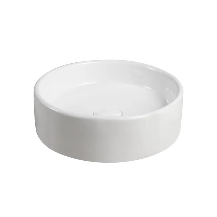 Elanti 1102 Elanti 13.63'' White Porcelain Circular Bathroom Sink