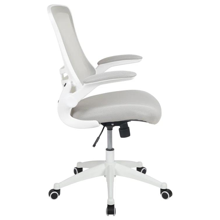 Jayetta Mid-Back Mesh Swivel Ergonomic Office Chair with Flip-Up Arms by Flash Furniture