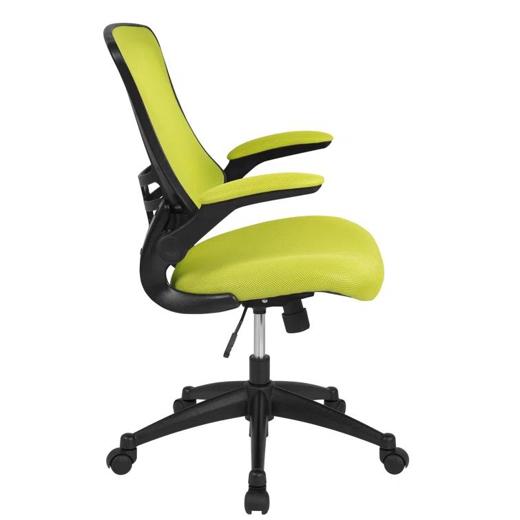 Jayetta Mid-Back Mesh Swivel Ergonomic Office Chair with Flip-Up Arms