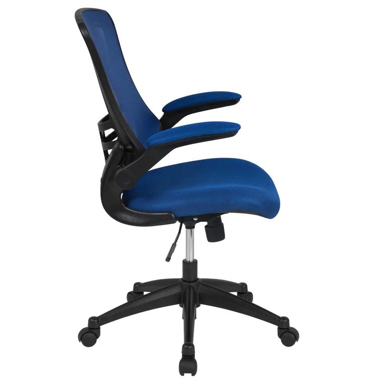Jayetta Mid-Back Mesh Swivel Ergonomic Office Chair with Flip-Up Arms