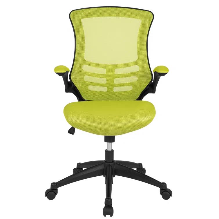 Jayetta Mid-Back Mesh Swivel Ergonomic Office Chair with Flip-Up Arms