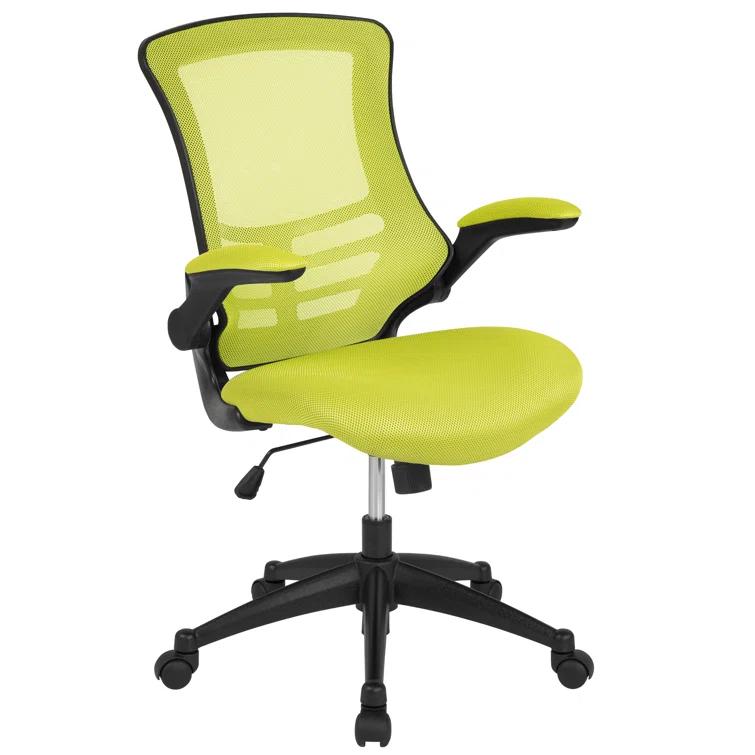 Jayetta Mid-Back Mesh Swivel Ergonomic Office Chair with Flip-Up Arms