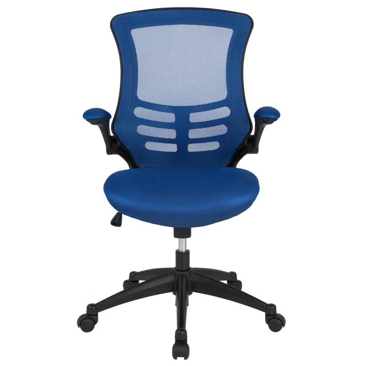 Jayetta Mid-Back Mesh Swivel Ergonomic Office Chair with Flip-Up Arms