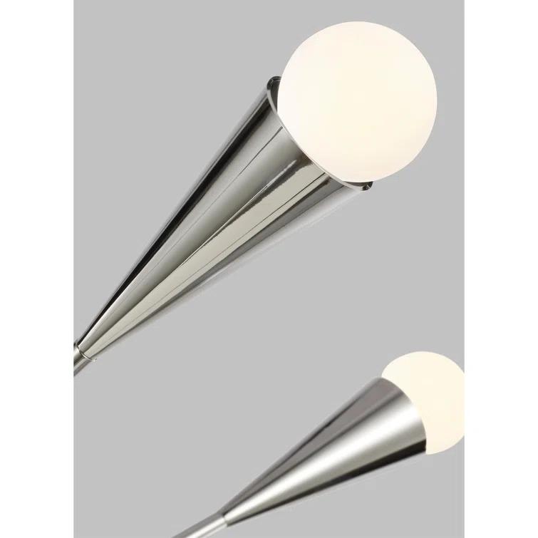 Ellen DeGeneres Polished Nickel 12-Light Sputnik Chandelier