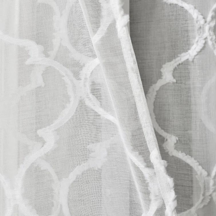 Lush Decor Avon Trellis Sheer Trellis Sheer Curtain Panels (Set of 2)
