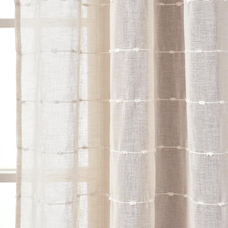 Lush Decor Solid Sheer Curtain Panels (Set of 2)