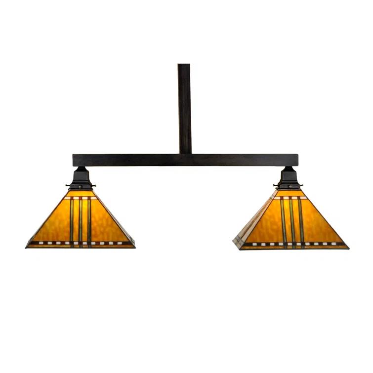 2 - Light Mahogany Bronze Kitchen Island Pendant