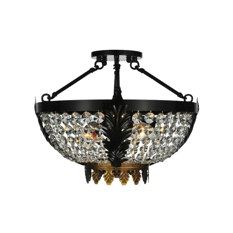 Glass Semi Flush Mount