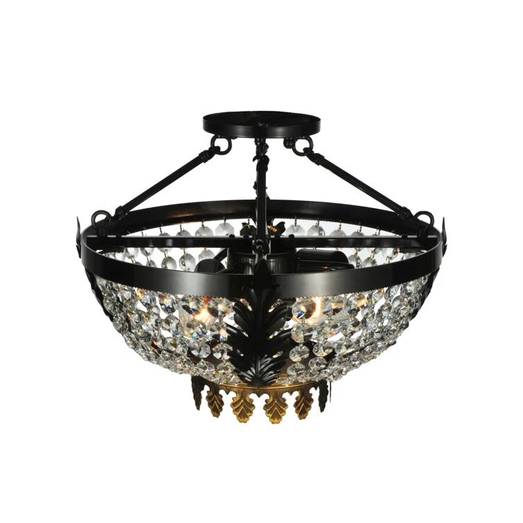 Glass Semi Flush Mount