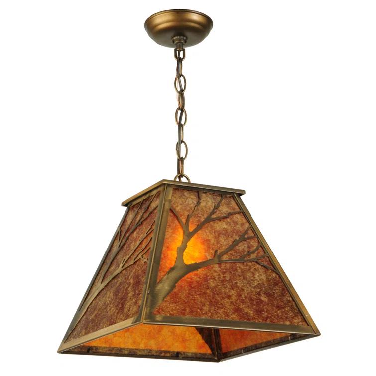 Meyda Lighting Rustic Lodge 1 - Light Antique Copper Single Pendant