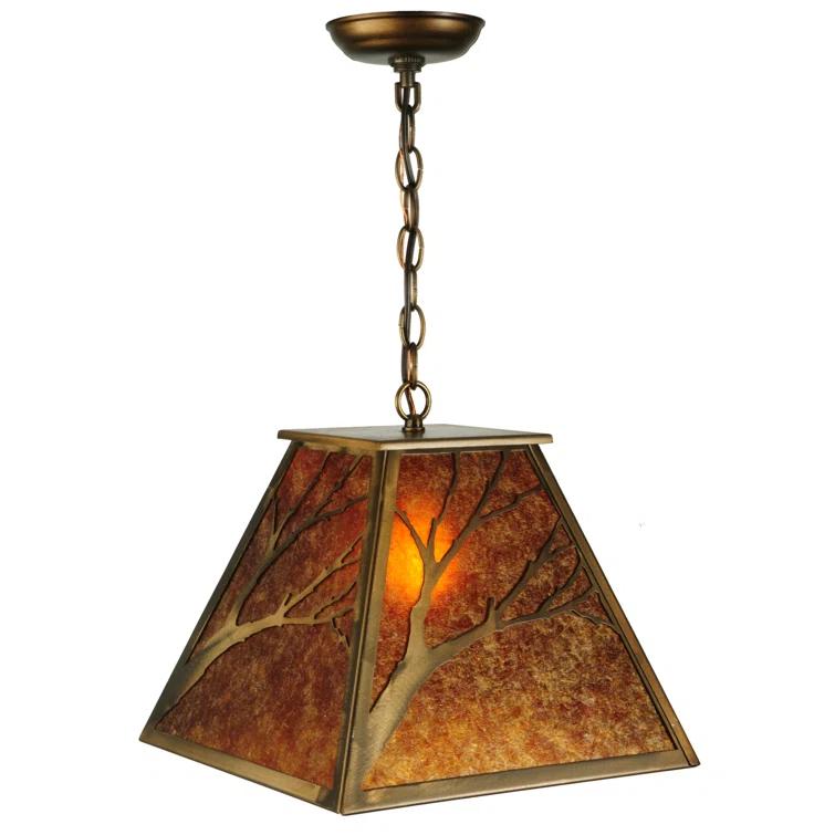 Meyda Lighting Rustic Lodge 1 - Light Antique Copper Single Pendant