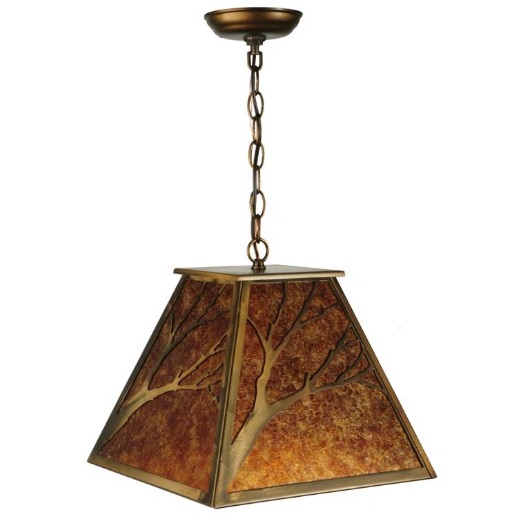 Meyda Lighting Rustic Lodge 1 - Light Antique Copper Single Pendant