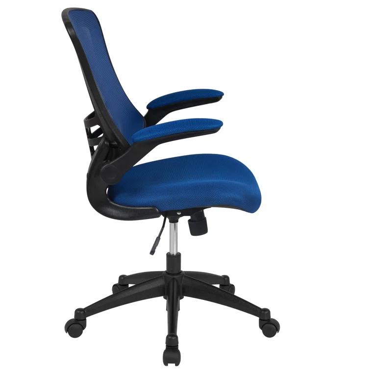 Jayetta Mid-Back Mesh Swivel Ergonomic Office Chair with Flip-Up Arms