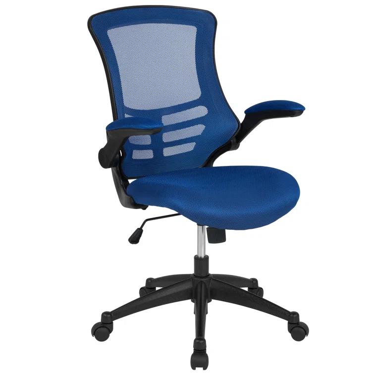 Jayetta Mid-Back Mesh Swivel Ergonomic Office Chair with Flip-Up Arms