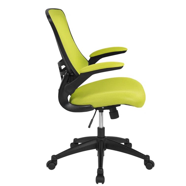Jayetta Mid-Back Mesh Swivel Ergonomic Office Chair with Flip-Up Arms
