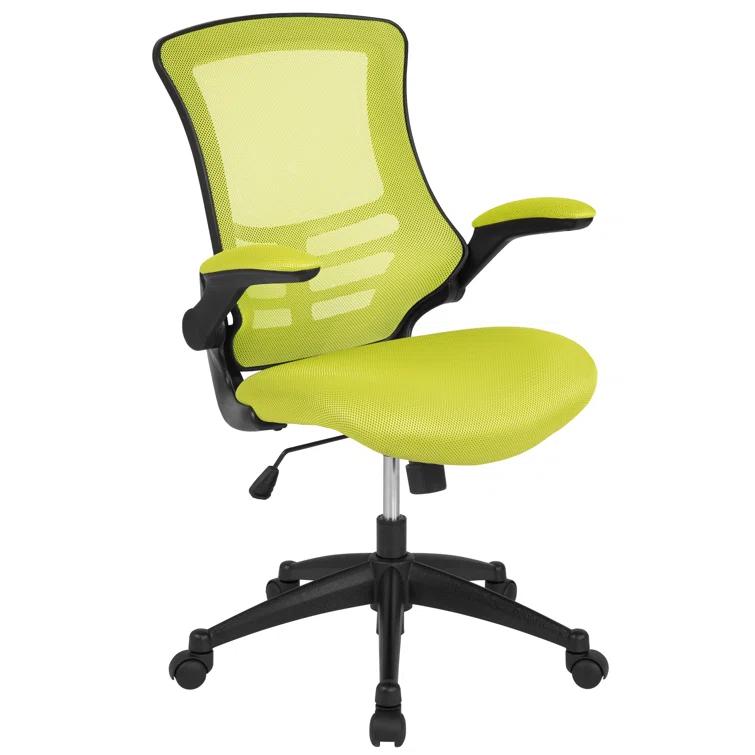 Jayetta Mid-Back Mesh Swivel Ergonomic Office Chair with Flip-Up Arms