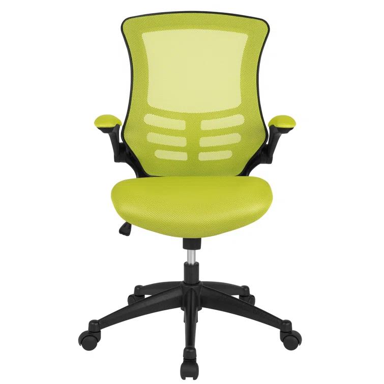 Jayetta Mid-Back Mesh Swivel Ergonomic Office Chair with Flip-Up Arms