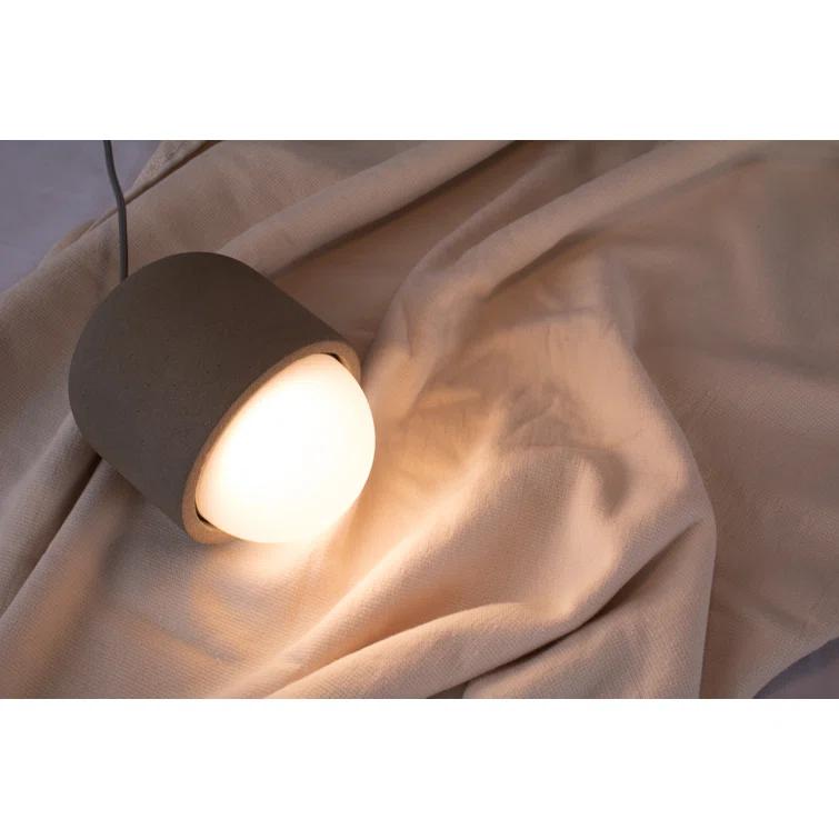Mini Globe Opal Glass & Concrete 1-Light Pendant