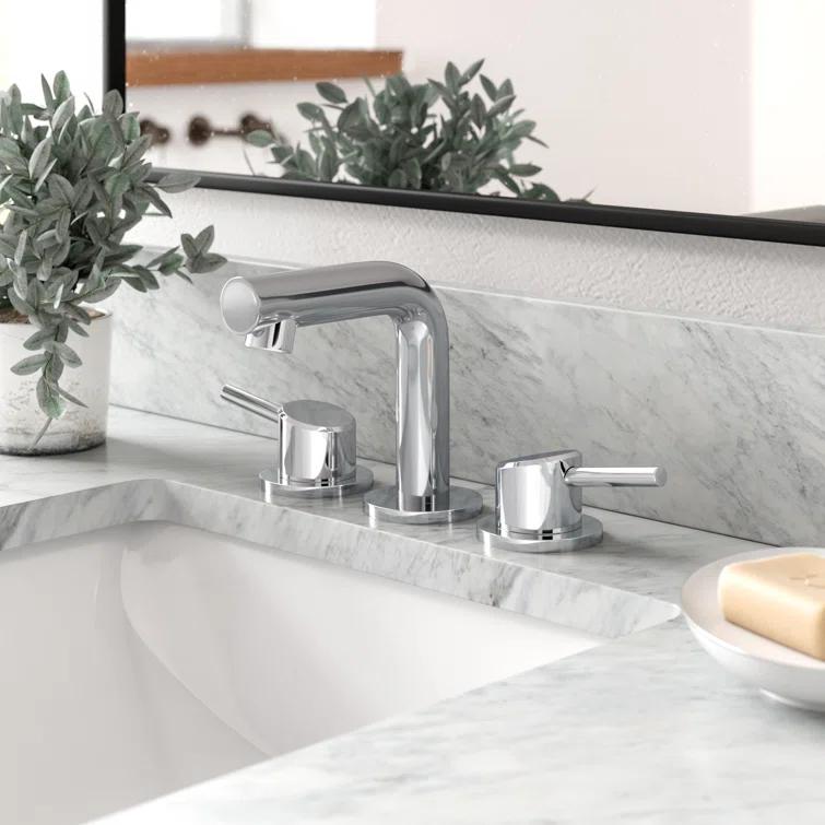 Concetto™ Mid-Arc Widespread Bathroom Faucet with Drain Assembly