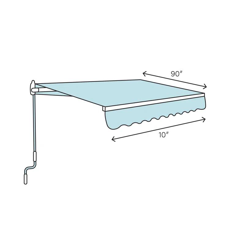 Motorized Retractable White Frame Patio Awning