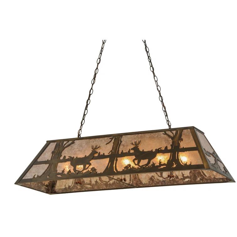 Corley 6 - Light Antique Copper Pool Table Lights Pendant