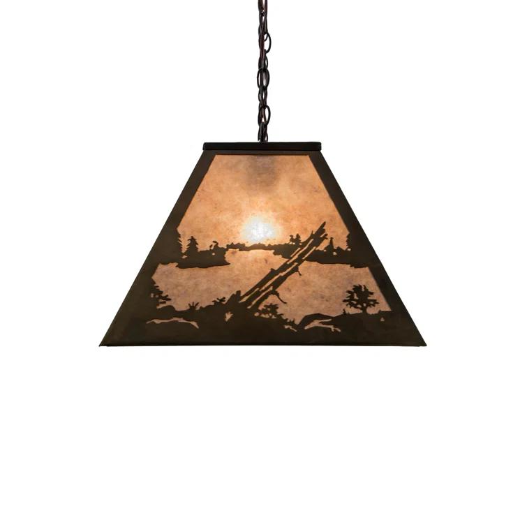 Corley 6 - Light Antique Copper Pool Table Lights Pendant